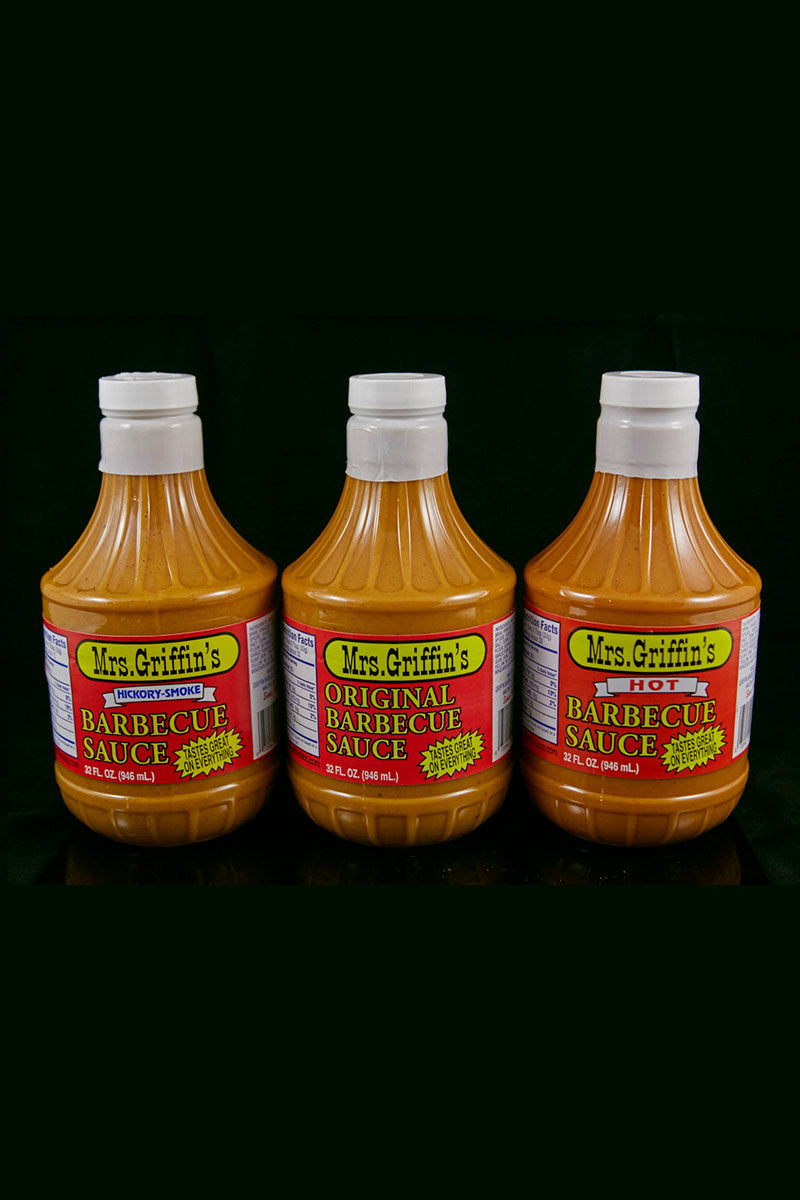 Mrs. Griffins Barbecue Sauce – 3 Pack of Flavor – 32oz